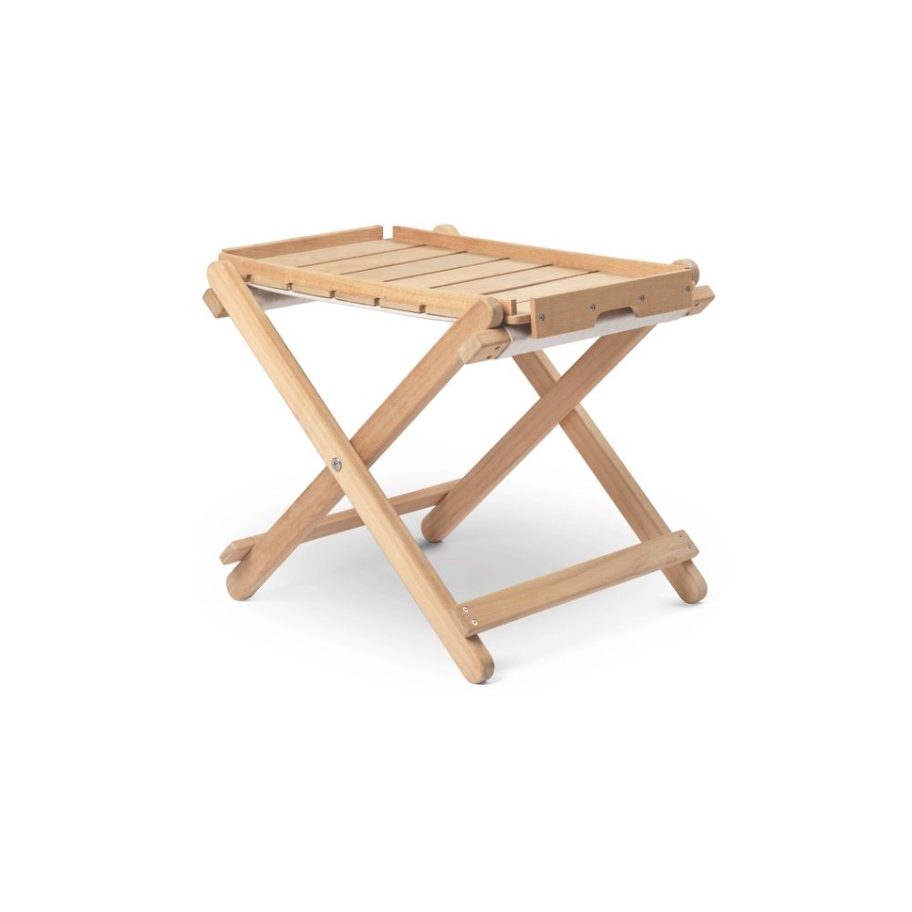 Borge Mogensen BM1069 Teak Tray with BM5768 Teak Footstool by Carl Hansen & Son