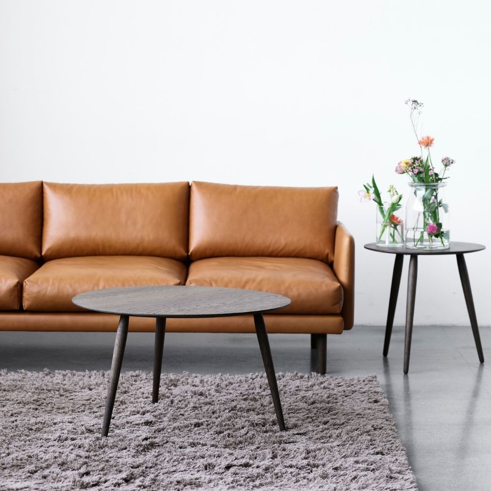 bruunmunch Emo sofa styled in living room with PlayRound Coffee Tables