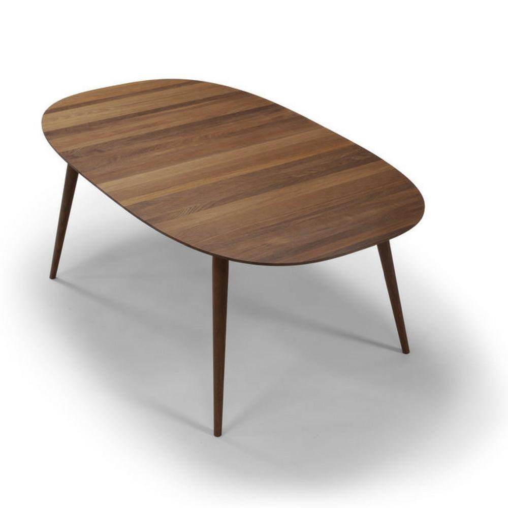 bruunmunch PLAY Lamé Fixed Dinner table - walnut, oval