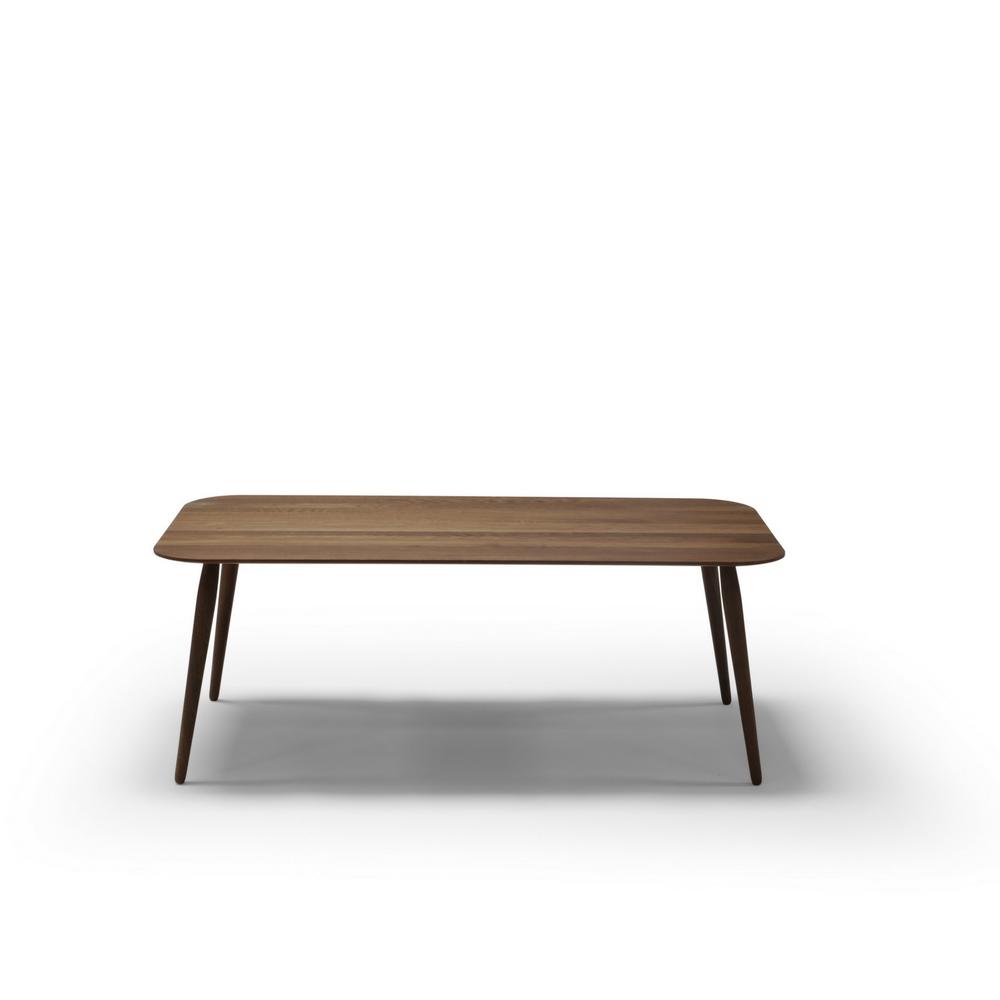 bruunmunch PLAY Rectangular Coffee Table in Walnut Front View