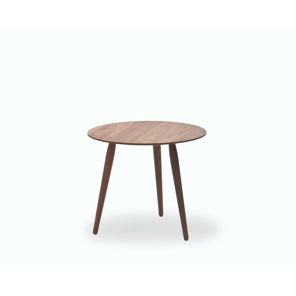 bruunmunch PLAY Round coffee table walnut small