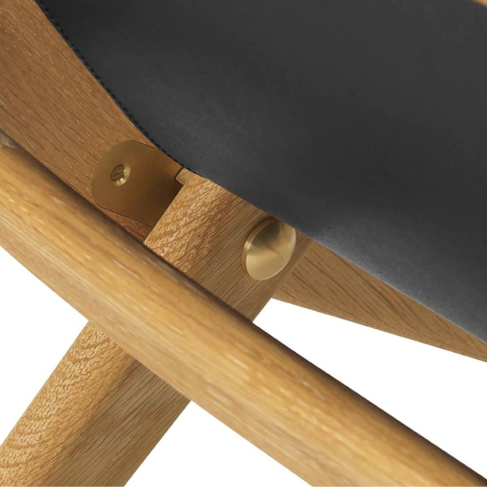 byLassen Saxe Chair Oiled Oak and Black Leather by Mogen Lassen