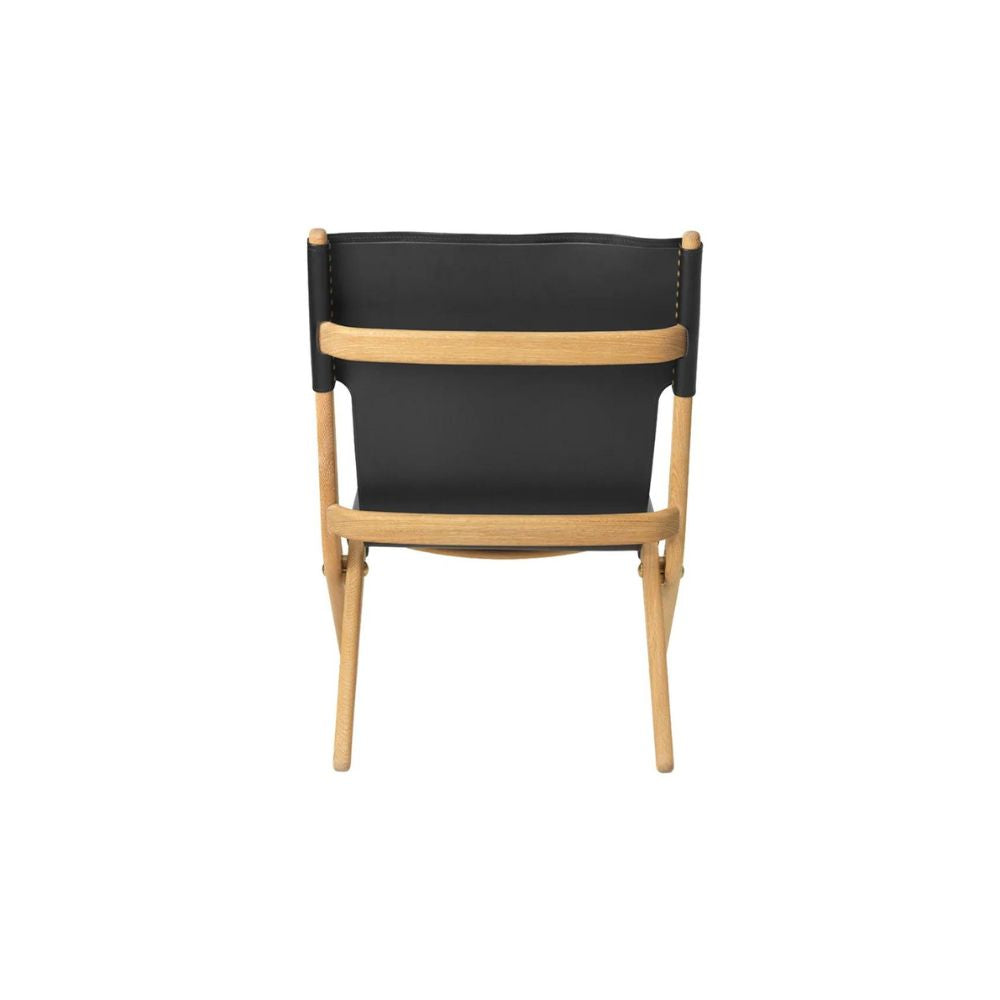 byLassen Saxe Chair Oiled Oak and Black Leather by Mogen Lassen