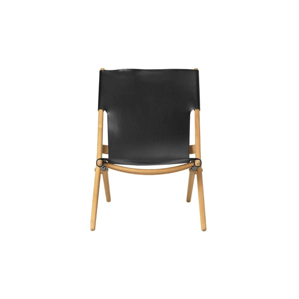 byLassen Saxe Chair Oiled Oak and Black Leather by Mogen Lassen