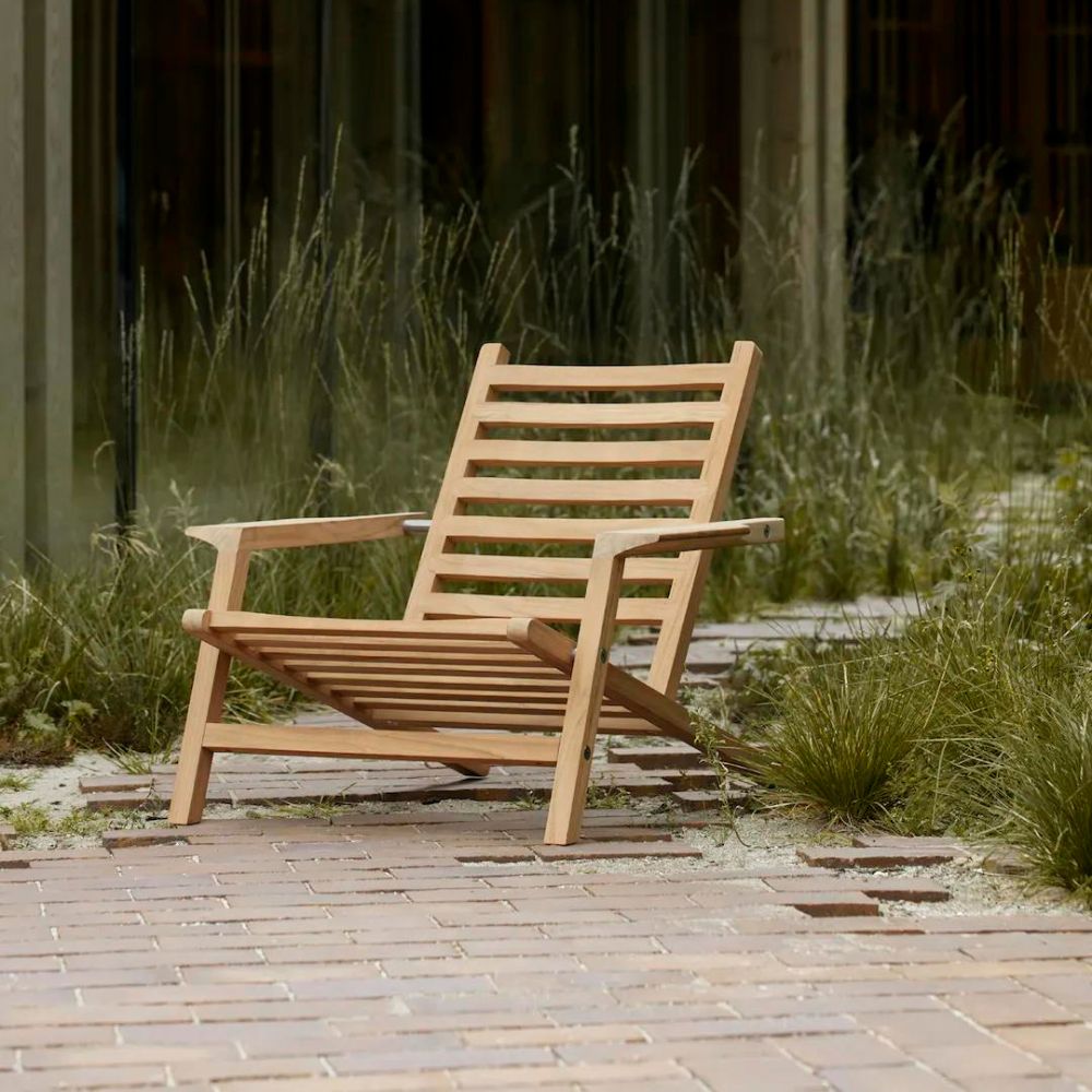 Carl Hansen AH603 Outdoor Deck Chair by Alfred Homann