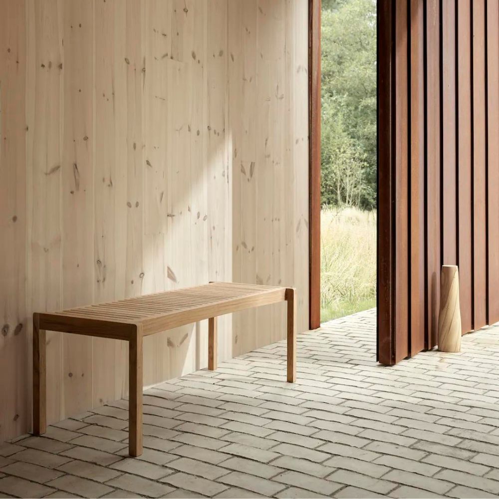 Carl Hansen AH912 Outdoor Teak Table Bench in Entry