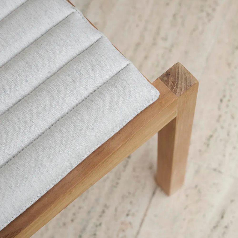 Carl Hansen AH912 Outdoor Teak Table Bench and Cushion Detail