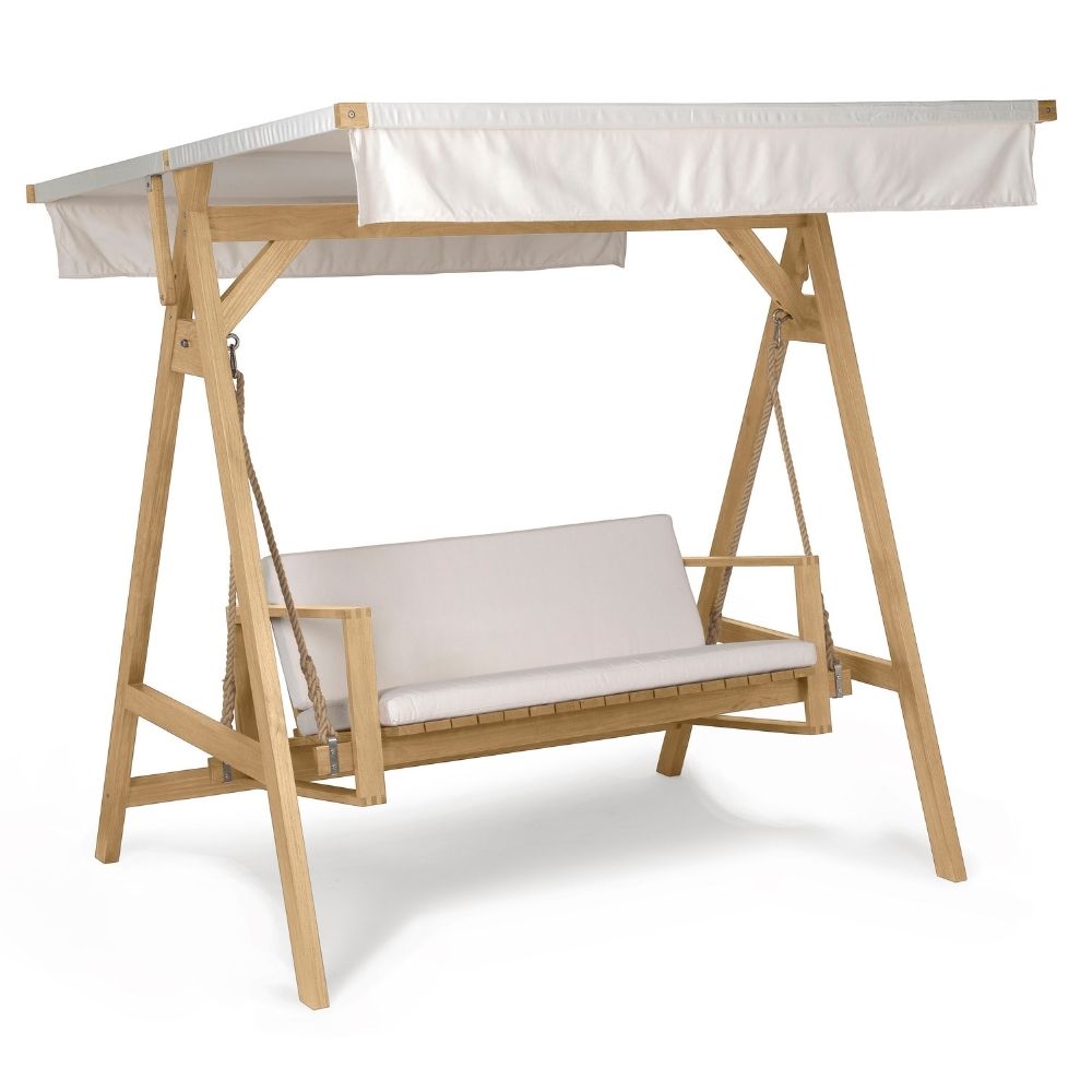 Carl Hansen BK13 Teak Swing with Sunbrella Cushion and BK17 A-Frame Mounting Structure