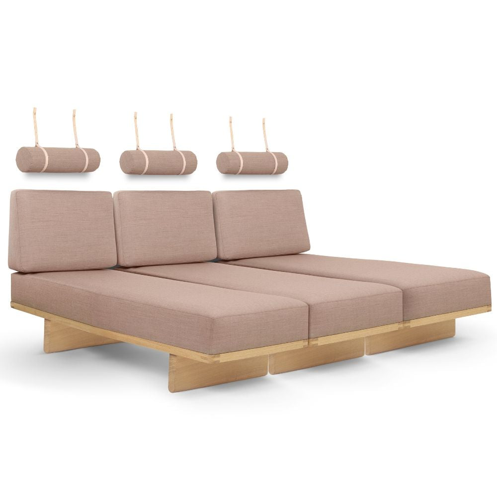 Three BM0865 Daybeds with Back Cushions and Round Cushions by Borge Mogensen for Carl Hansen and Son