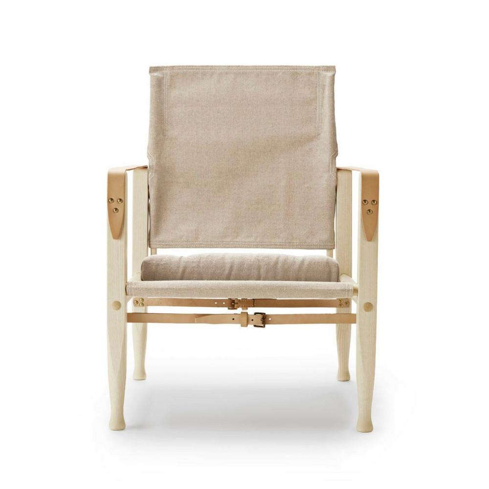 Kaare Klint Safari Chair in Ash Oil with Natural Canvas