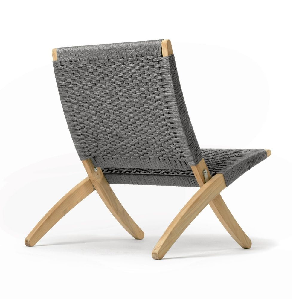 Carl Hansen Cuba Chair for Outdoors MG501  with Charcoal Rope Back