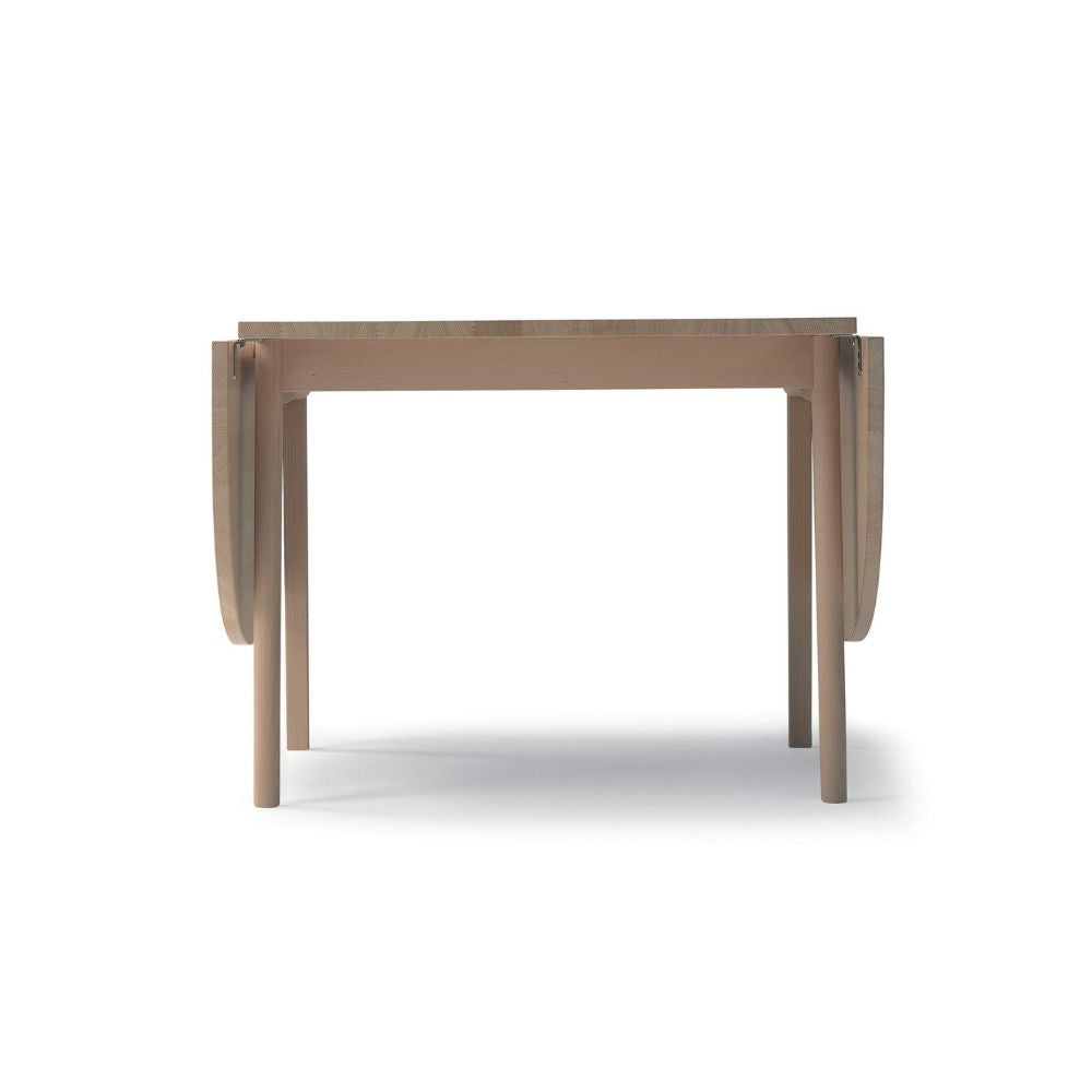 Carl Hansen Wegner CH002 Dropleaf Dining Table Leaves Down