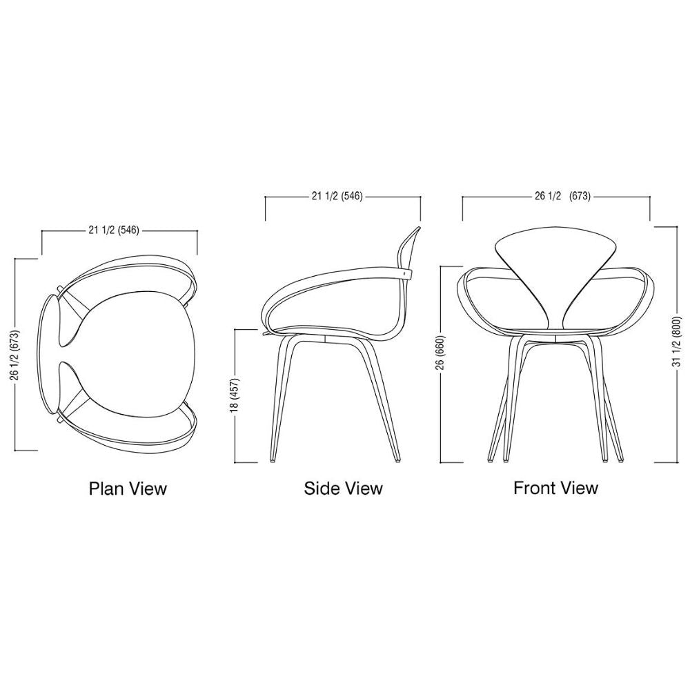 Cherner Armchair Dimensions