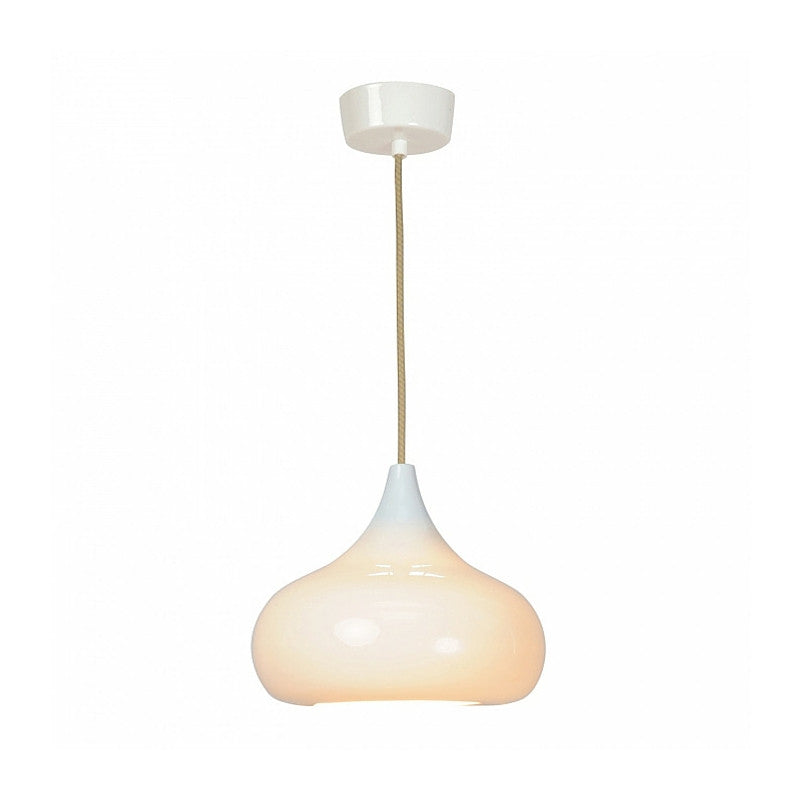 Drop Two Pendant Light White Glossy Ethically Made Sustainable
