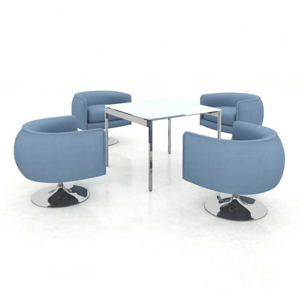D'Urso Swivel Lounge Chairs with Antenna® Medium Height Square Table from Knoll