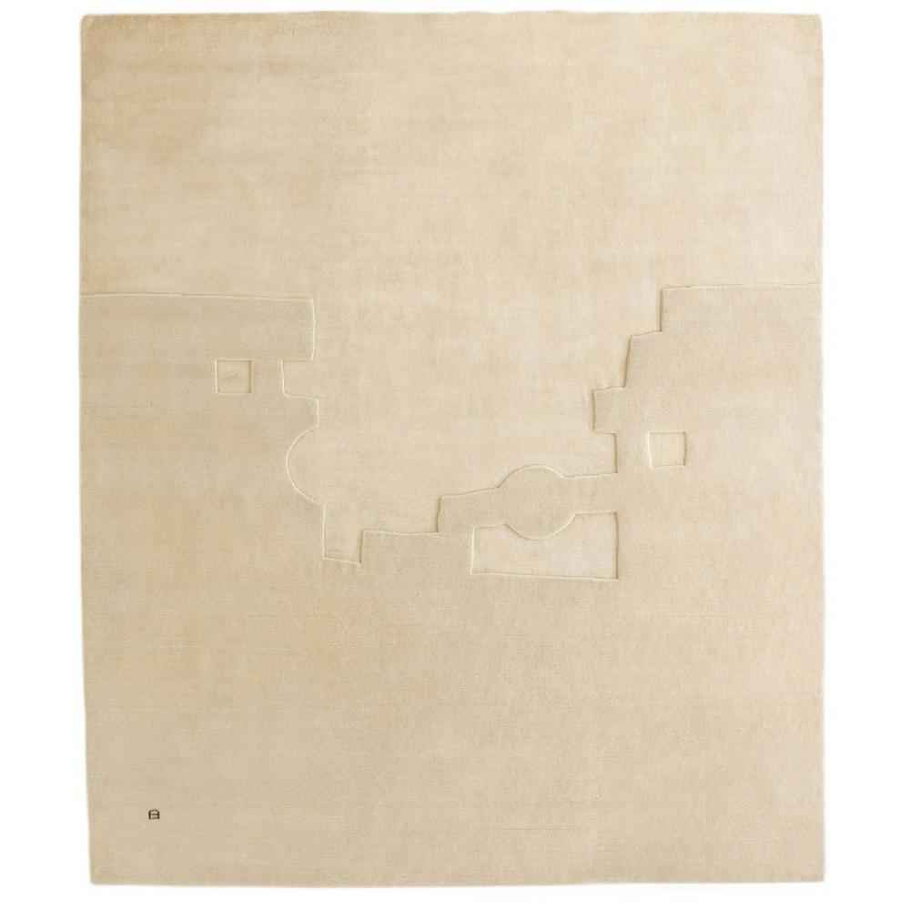 Eduardo Chillida Gravitación 1994 Rug Ivory Wool and Silk by Nani Marquina