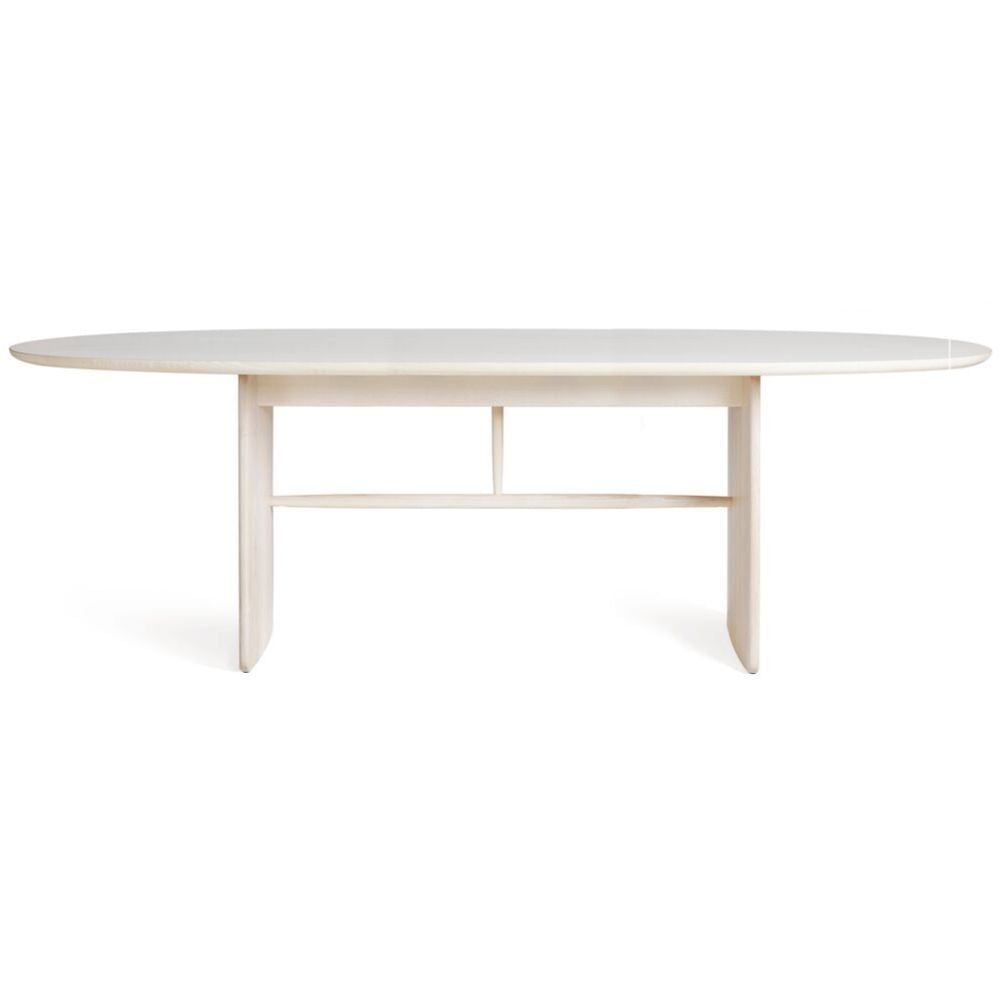 L.ercolani Pennon Dining Table Whitened Ash 96"