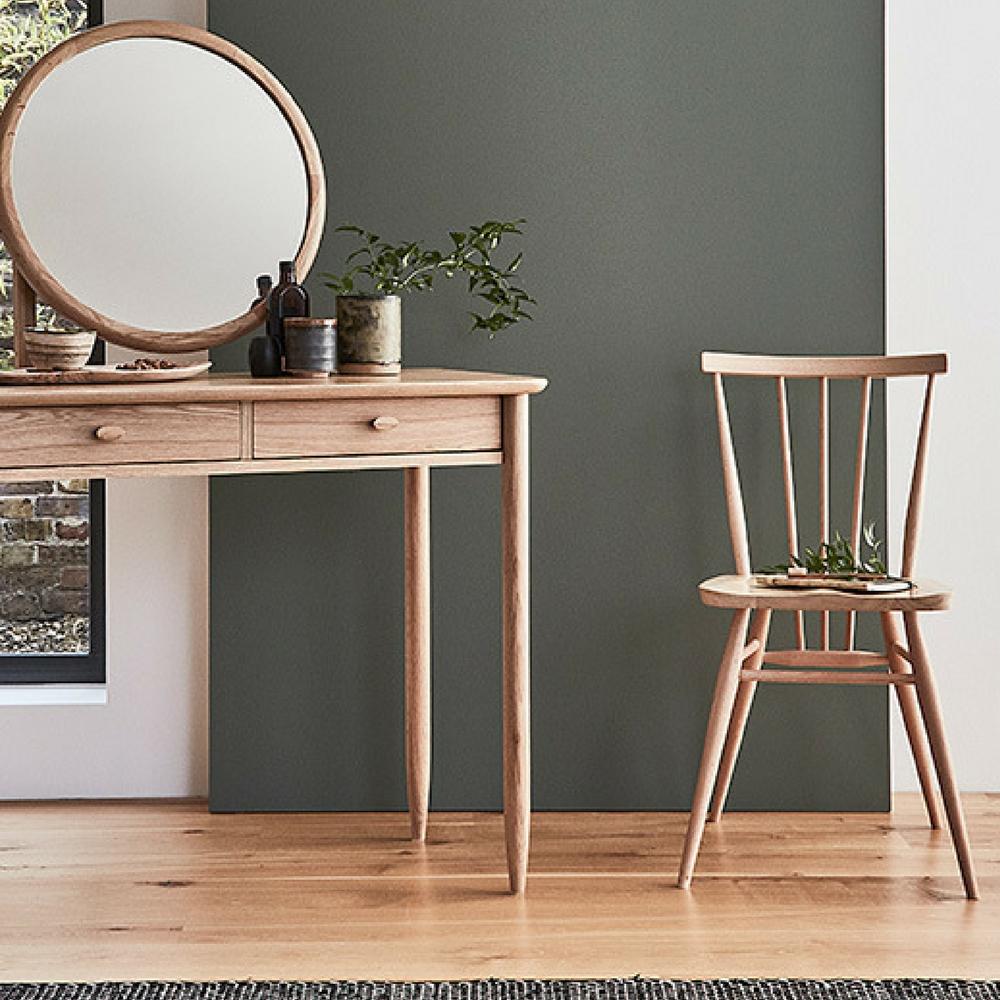 ercol Originals All Purpose Chair in Bedroom with Dressing Table