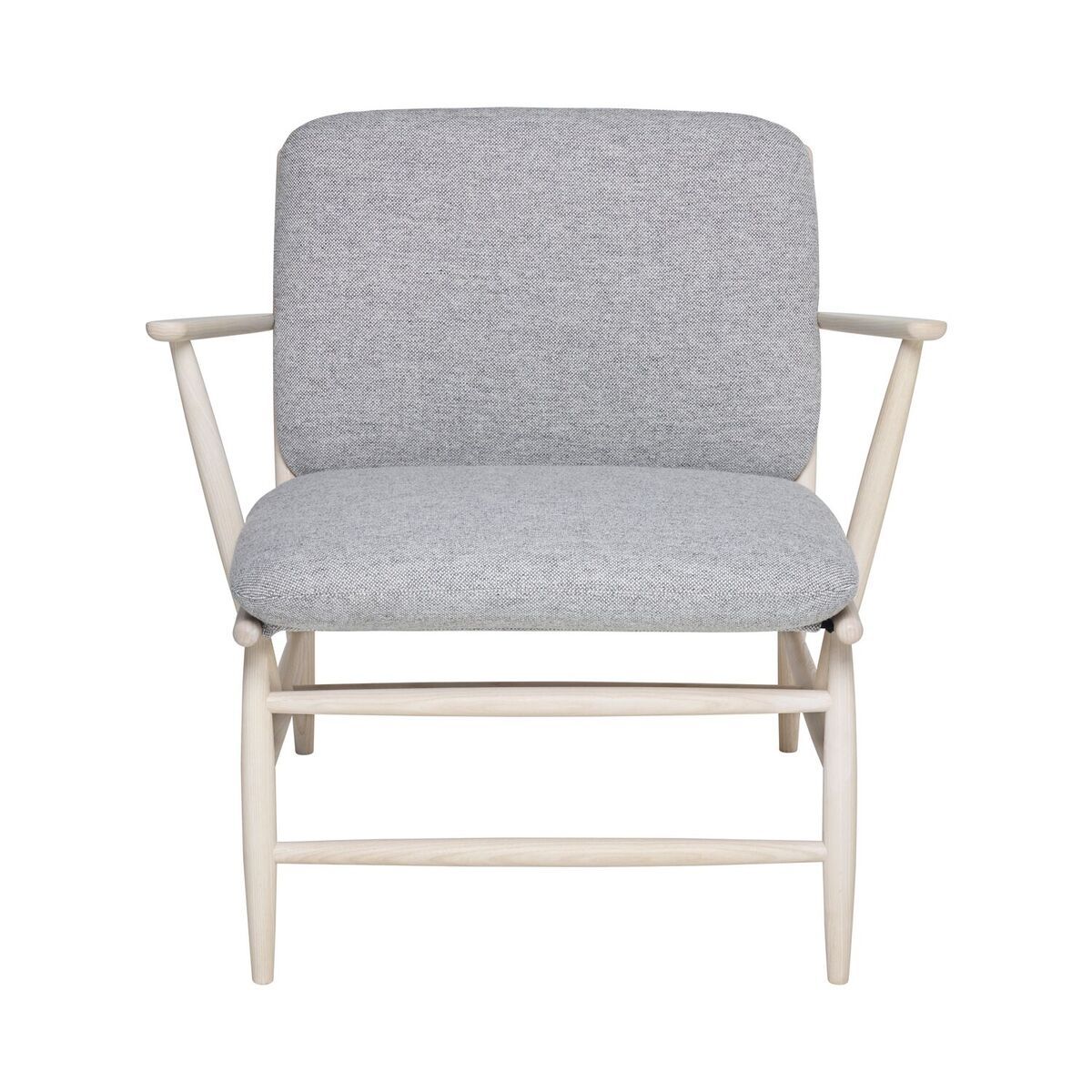 ercol Von Arm Chair in Ash with Grey Wool Front