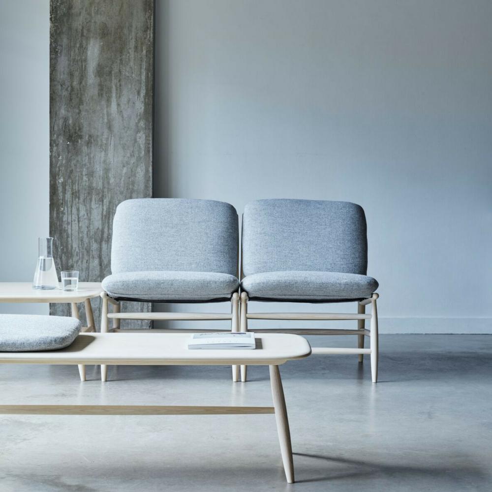 ercol von chairs and bench in open plan workspace