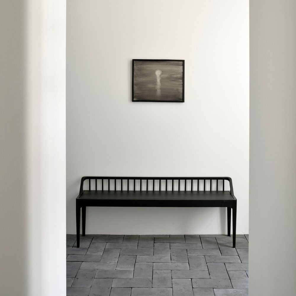 Ethnicraft Black Oak Spindle Bench in situ