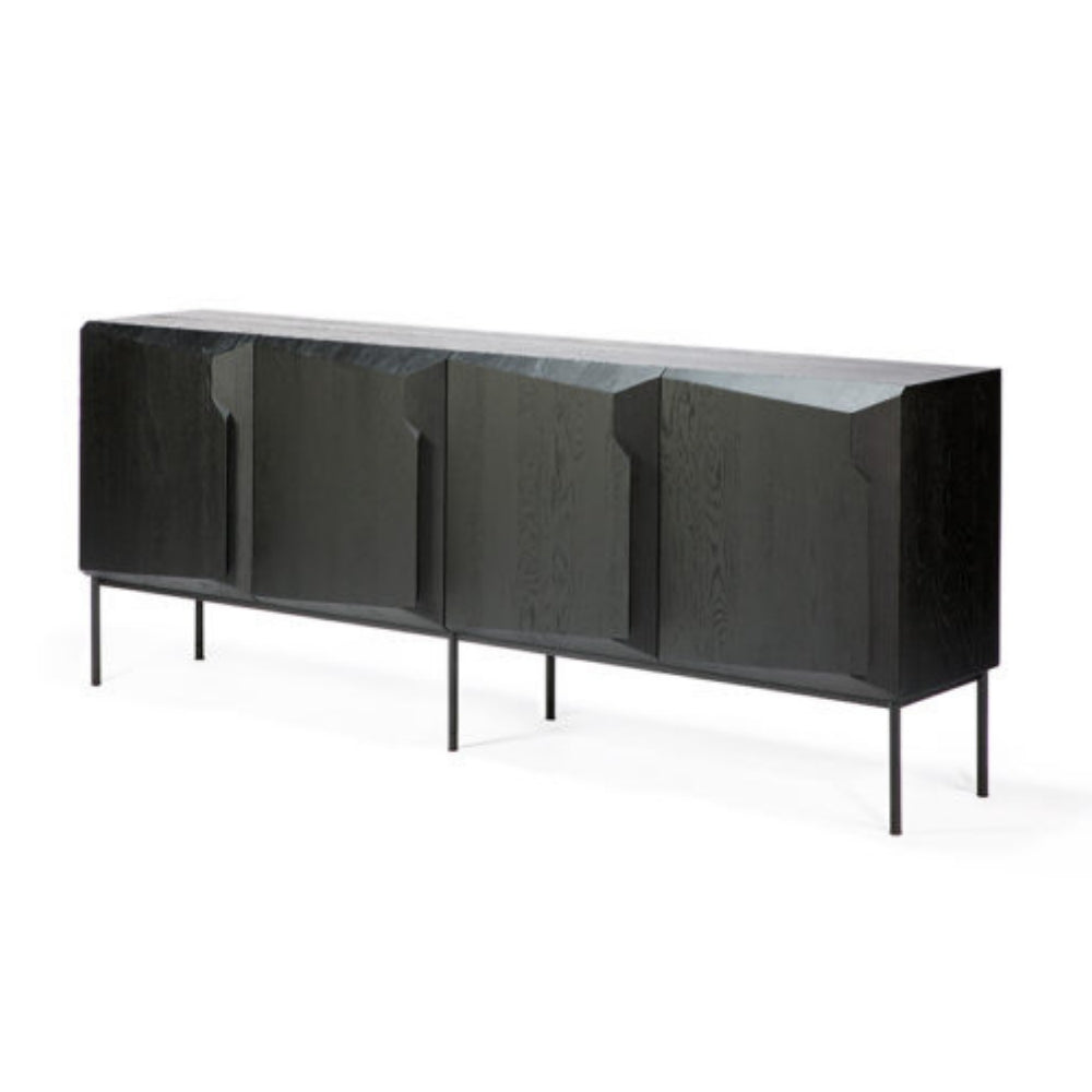 Ethnicraft Black Oak Stairs Sideboard 50438