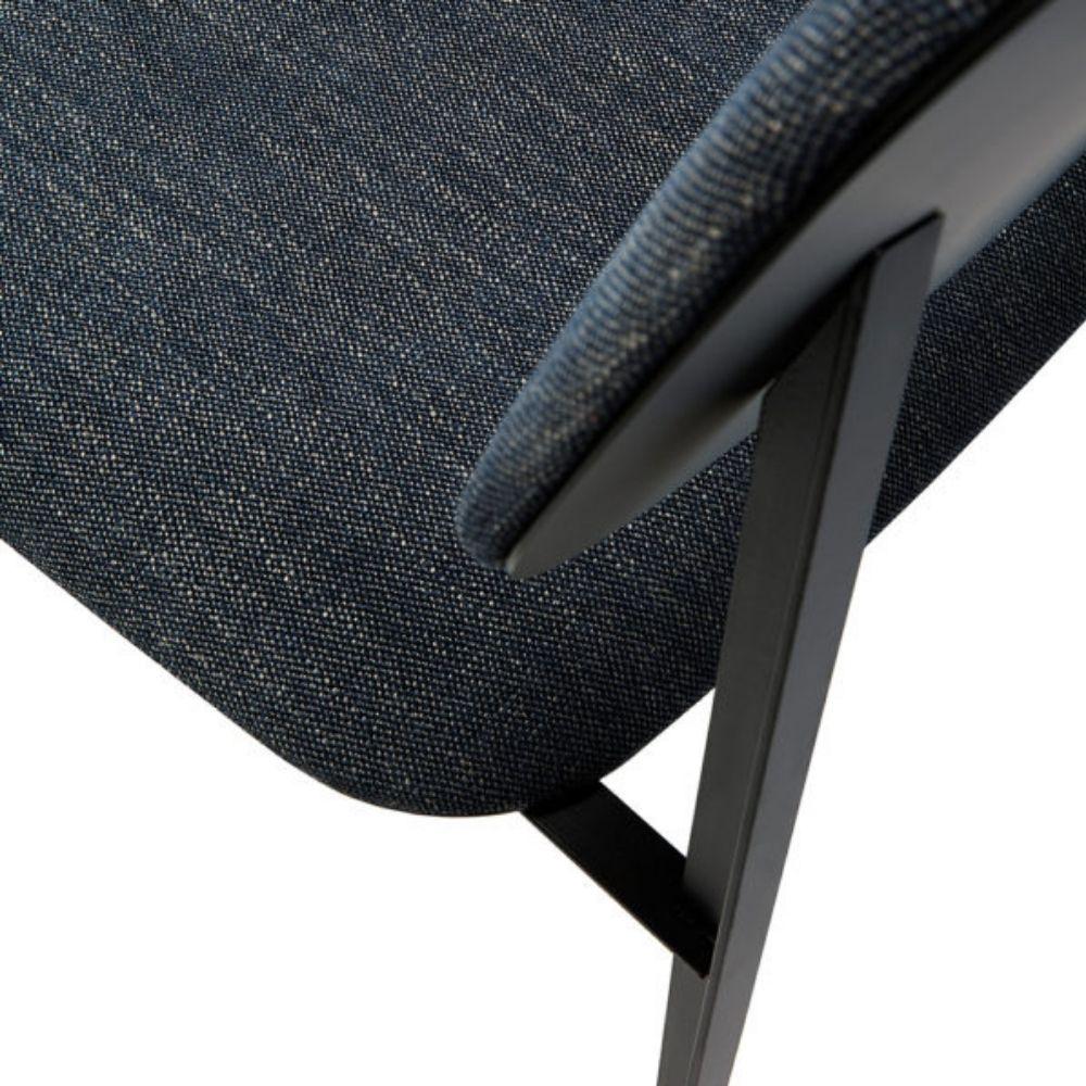 Ethnicraft DC Dining Chair Dark Blue Seat Detail