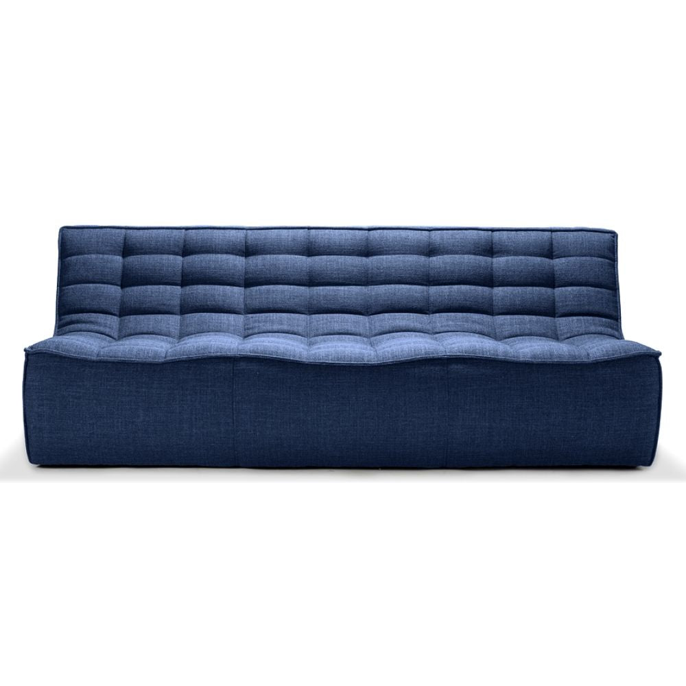 Ethnicraft N701 Sofa Blue Bermuda Three Seat