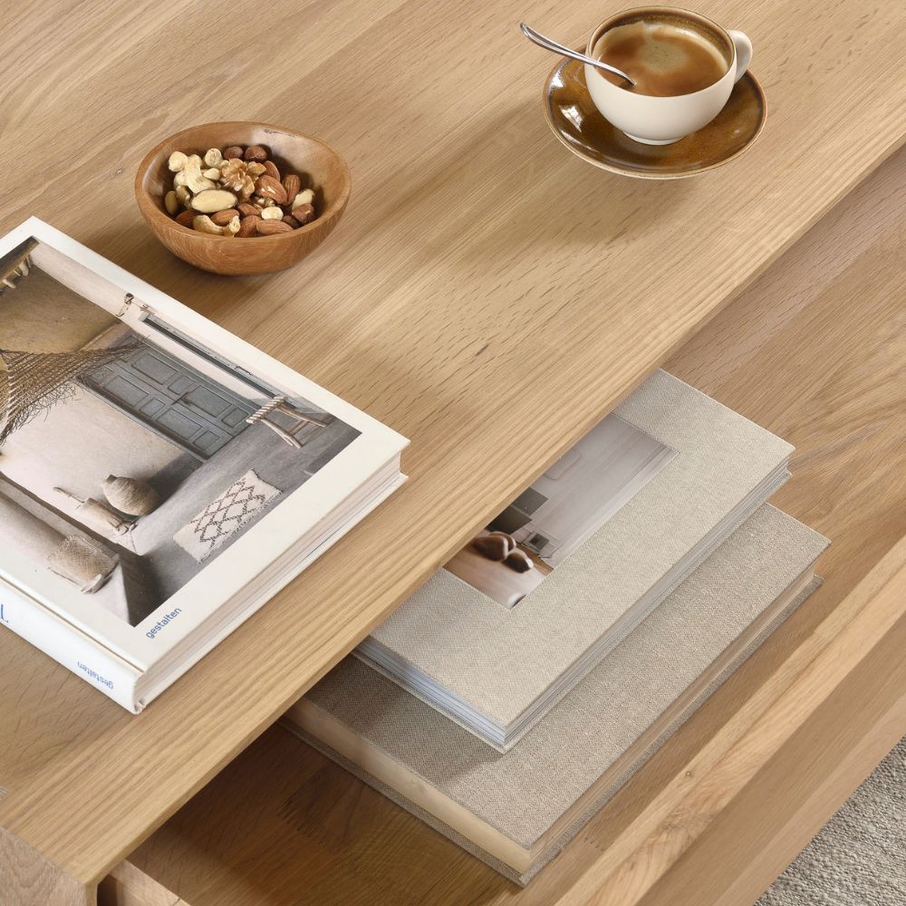 Ethnicraft Nordic Coffee Table 51445 with Drawer