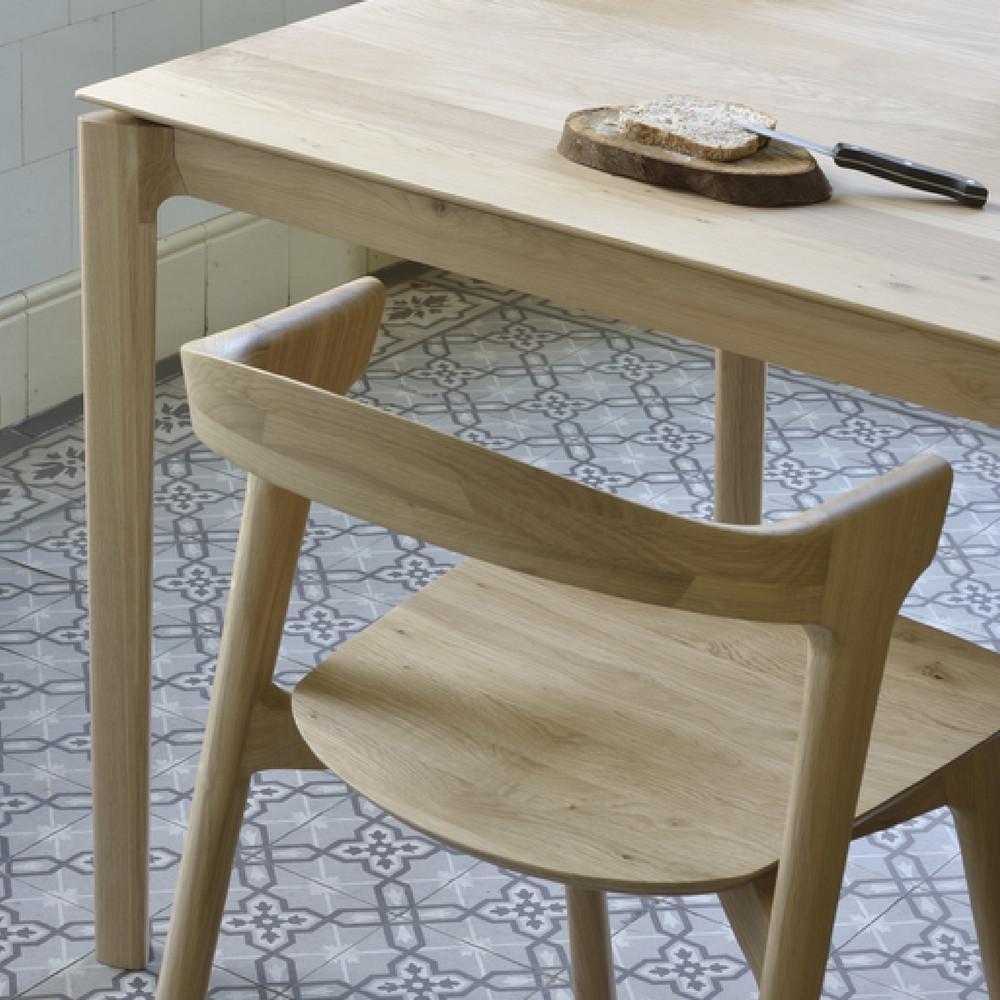 Ethnicraft Oak Bok Dining Table with Oak Bok Chair