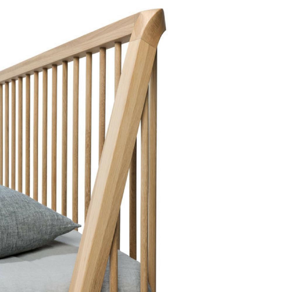 Ethnicraft Oak Spindle Bed Headboard Detail