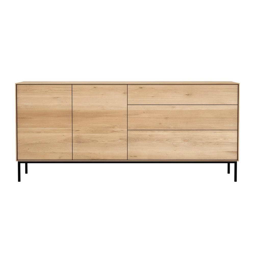 Ethnicraft Oak Whiteboard Sideboard 2 Doors 3 Drawers