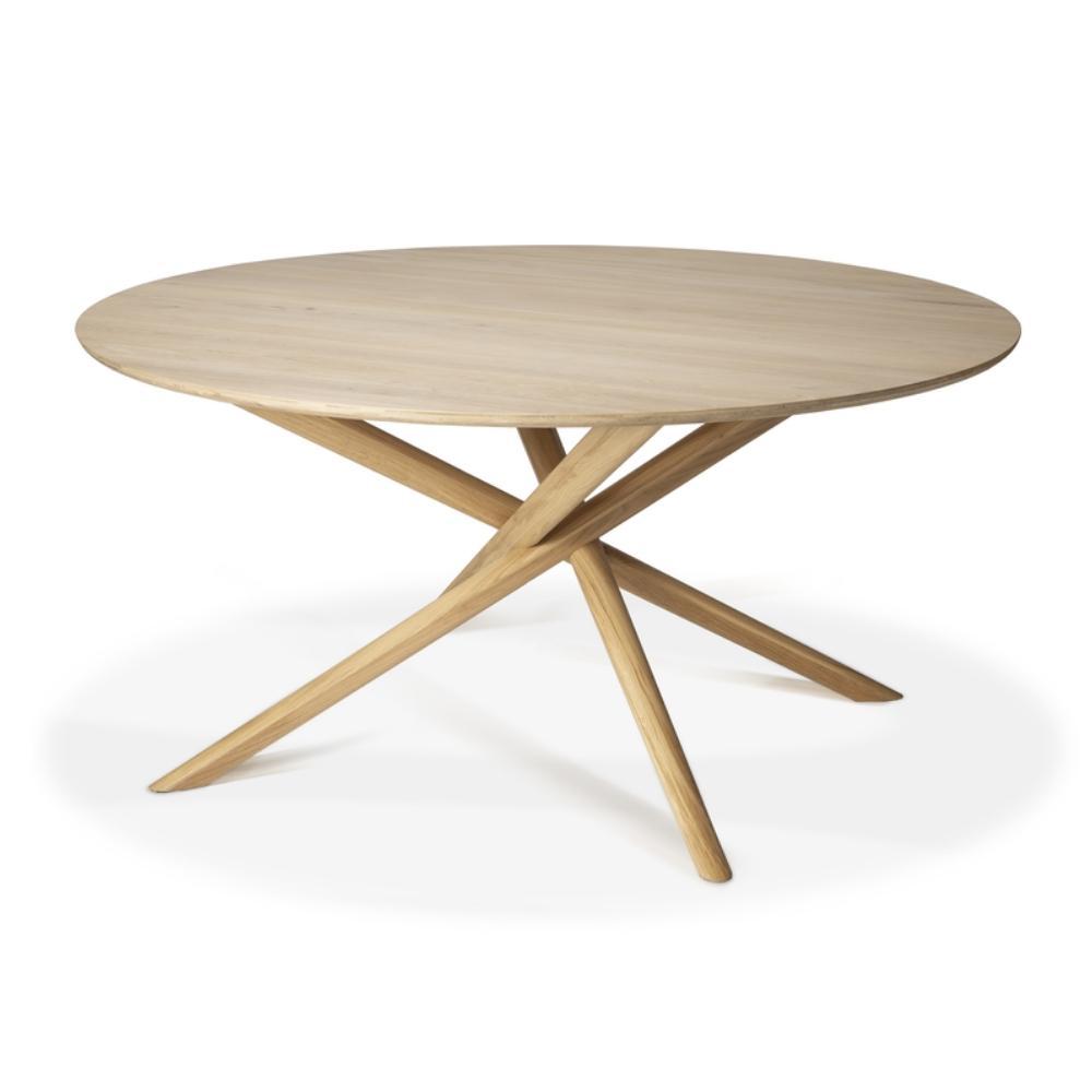 Ethnicraft Round Mikado Dining Table