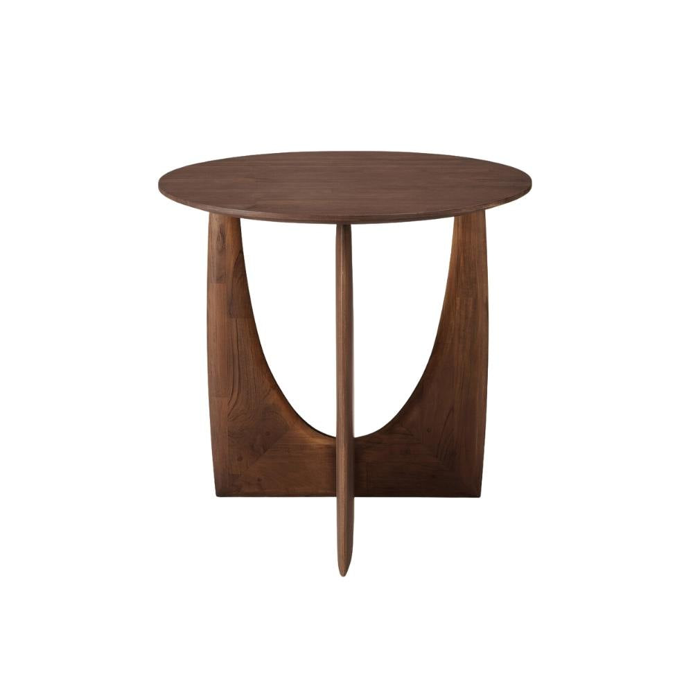 Ethnicraft Teak Geometric Side Table Front