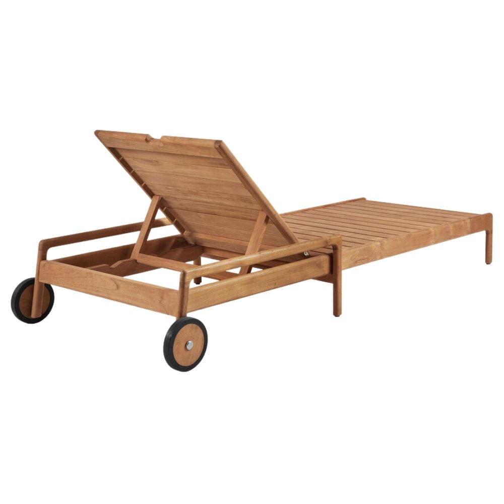 Ethnicraft Teak Jack Outdoor Chaise Lounge Back