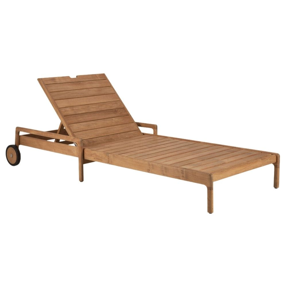 Ethnicraft Teak Jack Outdoor Chaise Lounge No Cushion