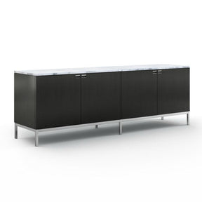 Florence Knoll Credenza with Satin Arabescato Marble Top