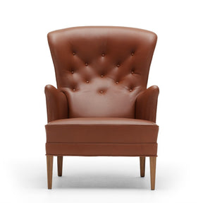 Frits Henningsen Heritage Chair FH419 Elegant Brown SIF Leather Carl Hansen & Son