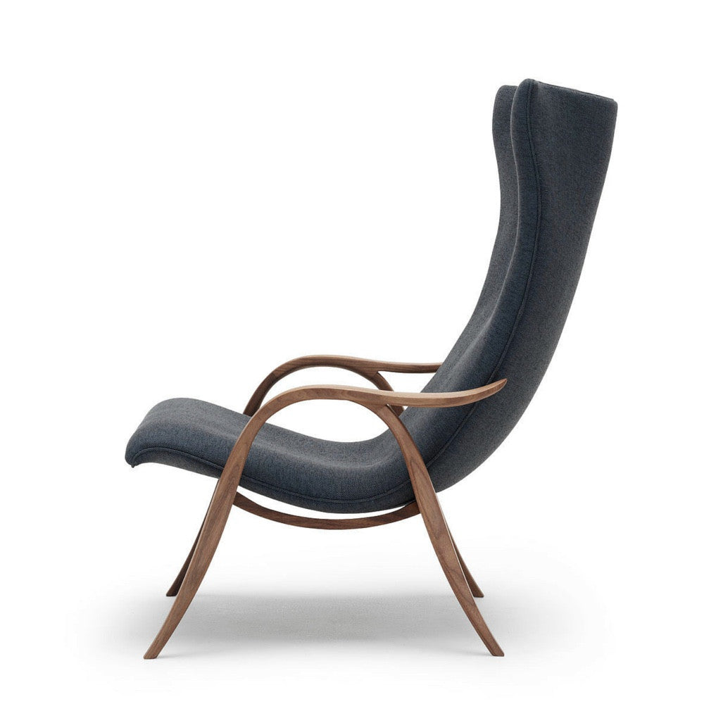 Frits Henningsen Signature Chair Grey Sunniva Walnut Frame Side Carl Hansen and Son