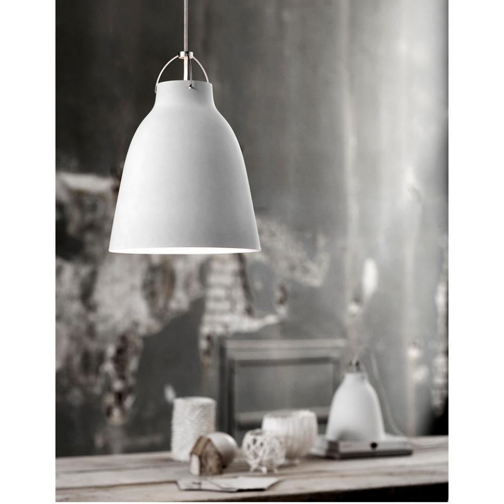 Fritz Hansen Caravaggio Pendant Matte White styled in room