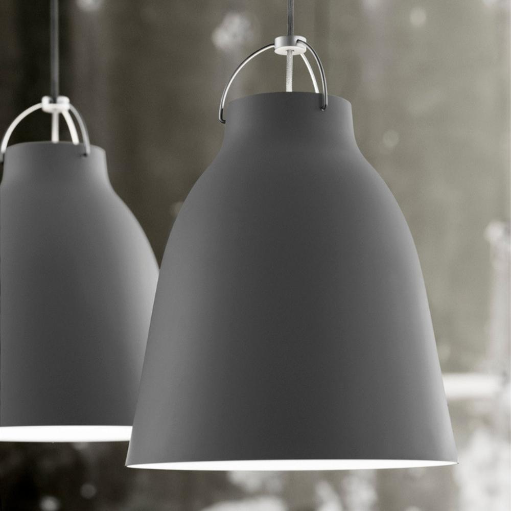 Fritz Hansen Caravaggio Pendant Lights by Cecilie Manz in Grey 45 Detail