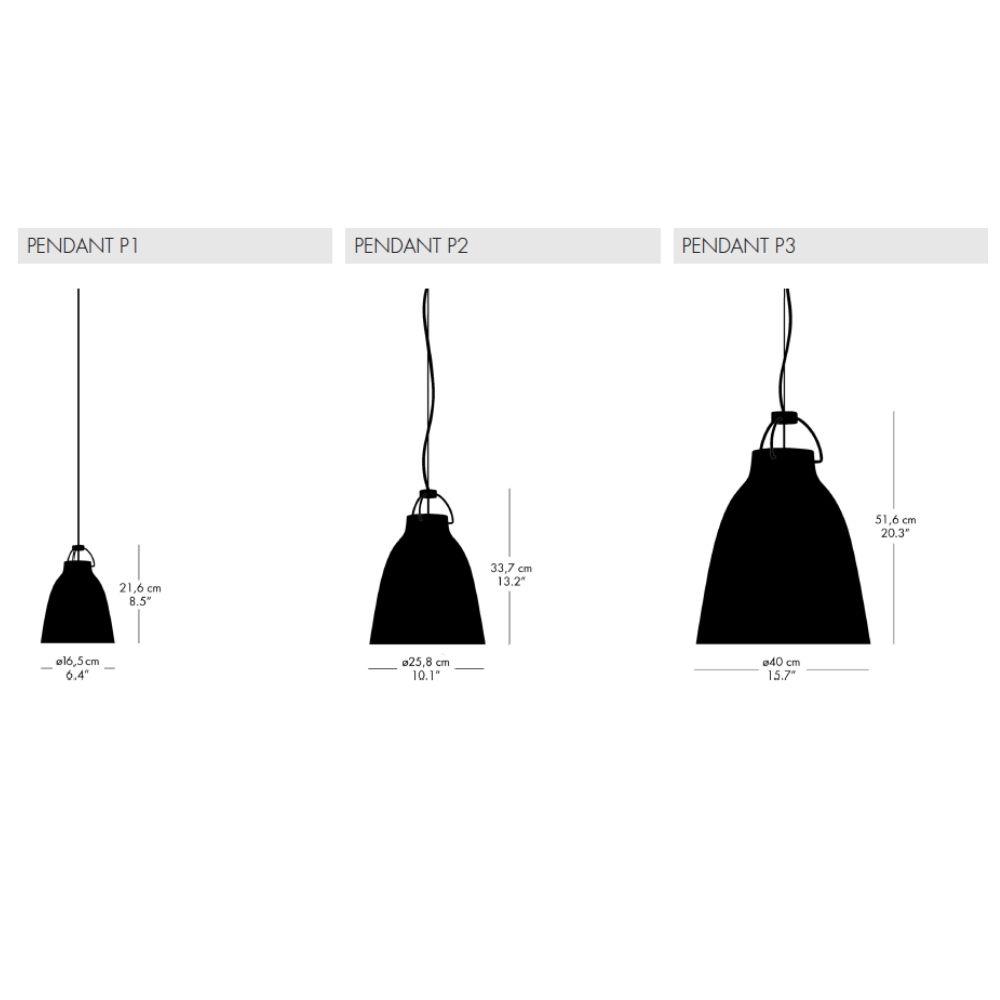 Fritz Hansen Opal Glass Caravaggio Pendant Light Dimensions