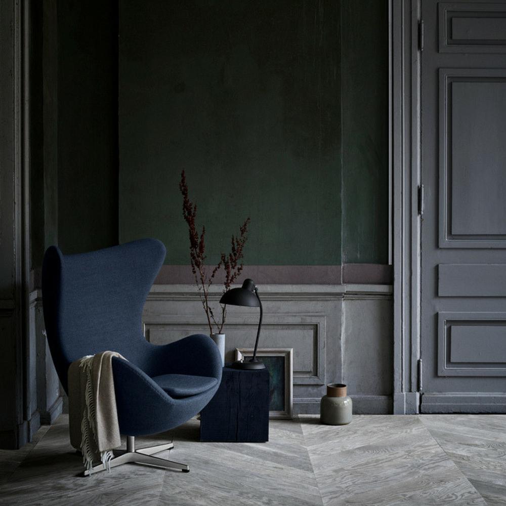 Fritz Hansen Cashmere Throw with Egg Chair