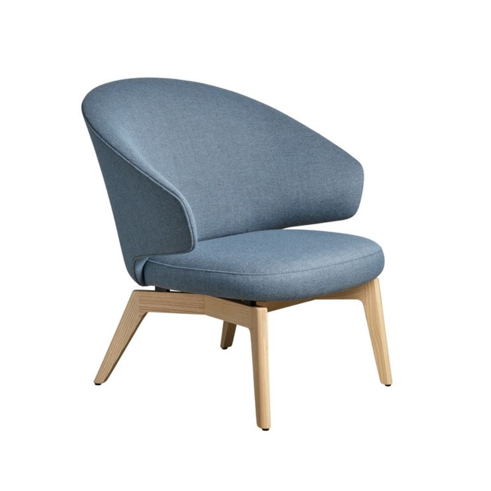 Fritz Hansen Let Chair by Sebastian Herkner in Light Blue Kvadrat ReWool with Ash Base