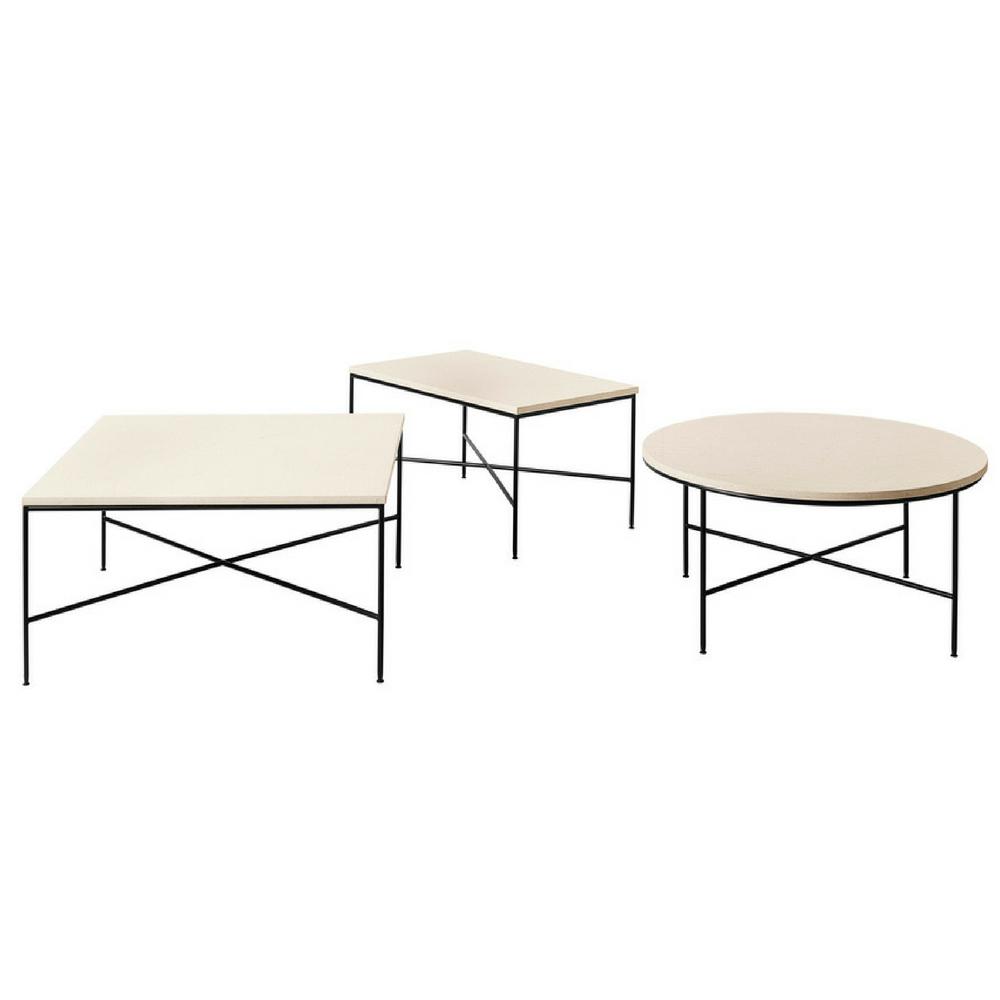 Fritz Hansen Paul McCobb Planner Coffee Tables Cream Marble