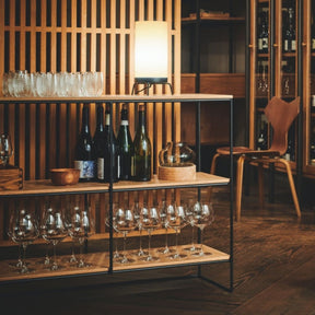 Paul McCobb Planner Shelves MC500 as Elegant Bar Storage