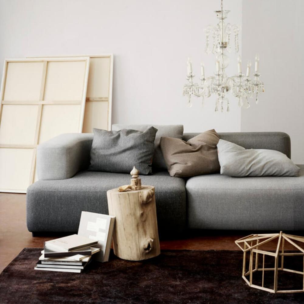 Fritz Hansen Piero Lissoni Alphabet Sofa in Situ with Chandelier