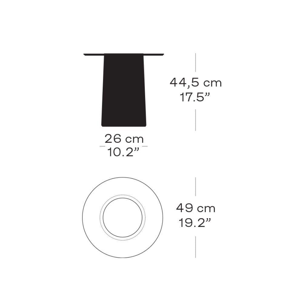 Fritz Hansen Stub Side Table Dimensions