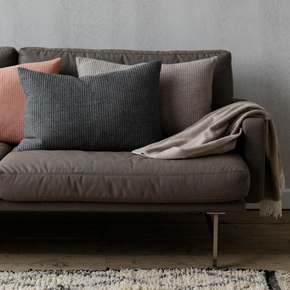 Fritz Hansen Cashmere Throw with Piero Lissoni Sofa