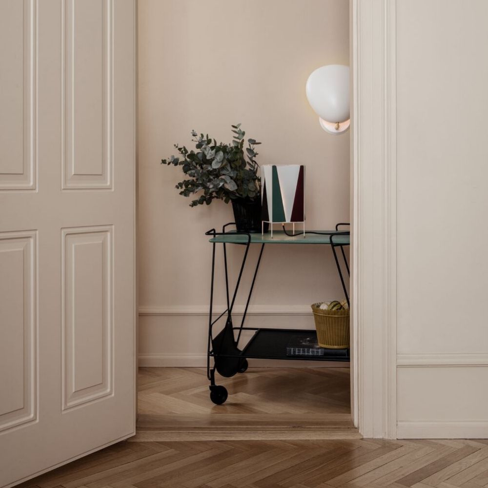 GUBI Mategot Trolley with Greta Grossman Cobra Sconce